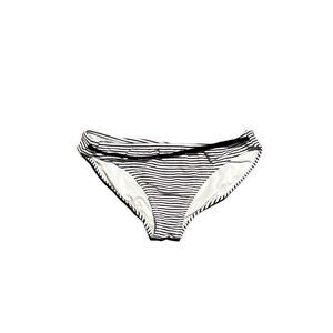 CONVERSE Black & White Striped Low Rise Bikini Bottom W/ Rope Accent Size M